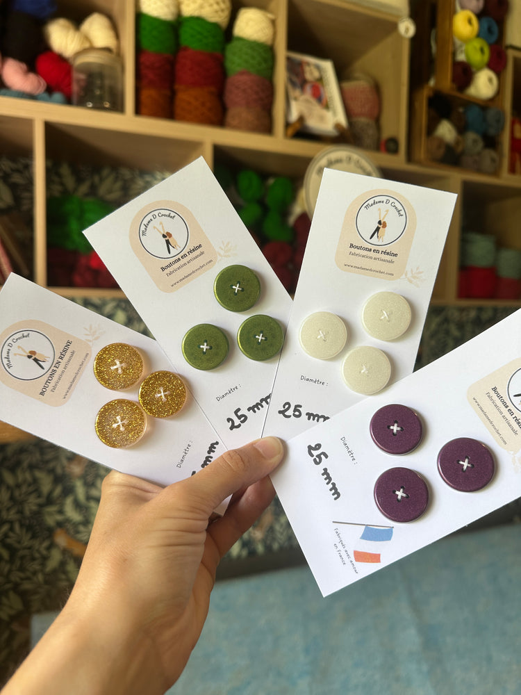 Boutons en résine