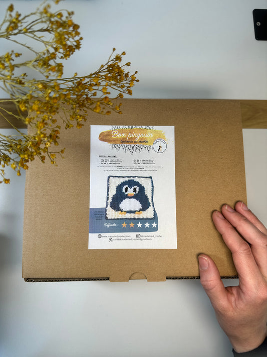 Box tapisserie pingouin