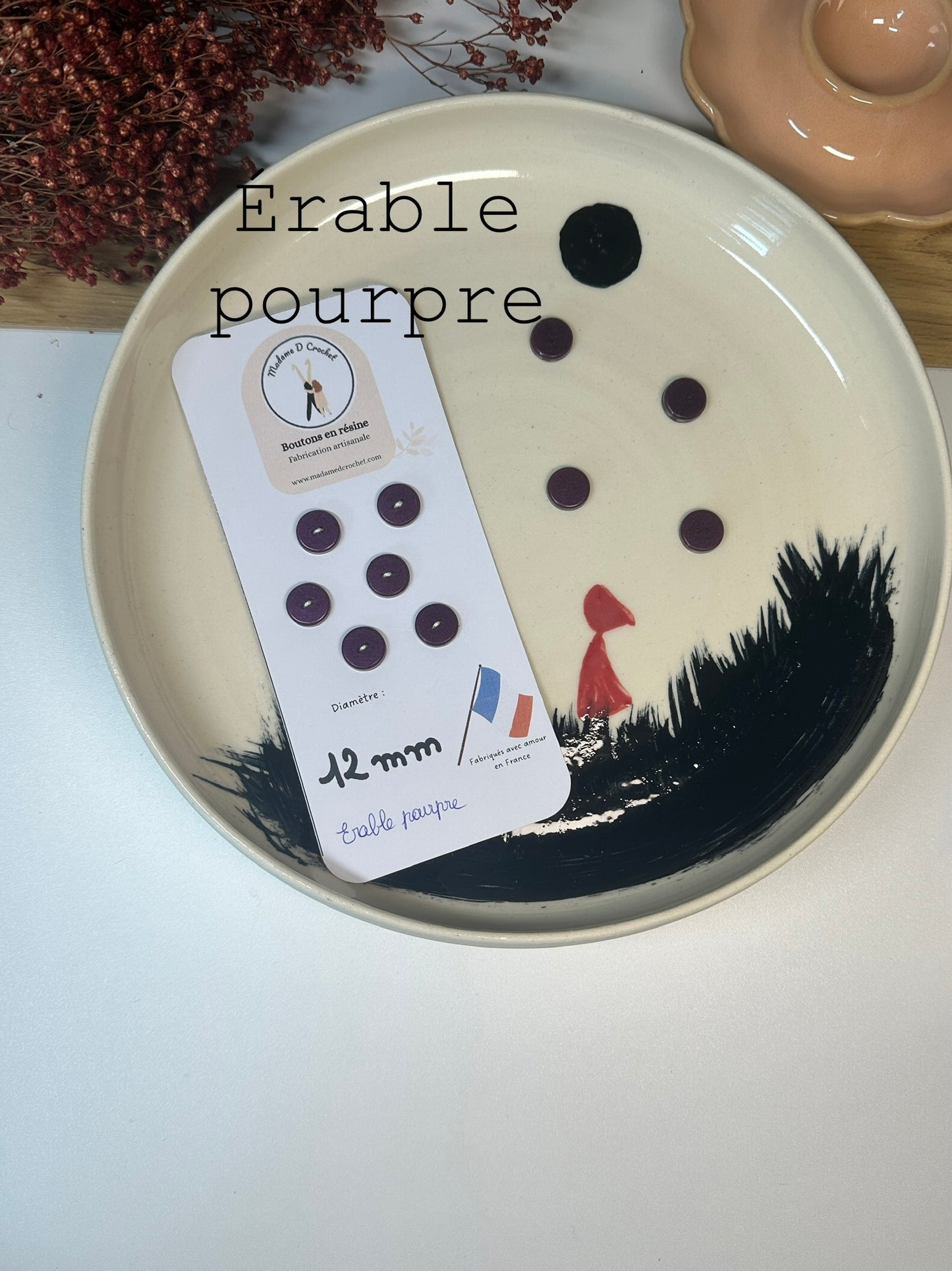 Boutons pailletés 12mm lisse