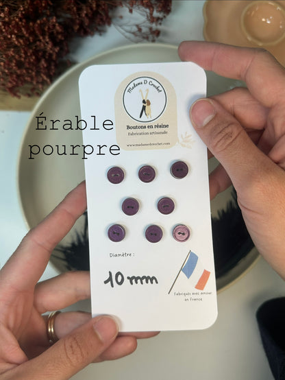 Boutons pailletés 10mm avec bordure