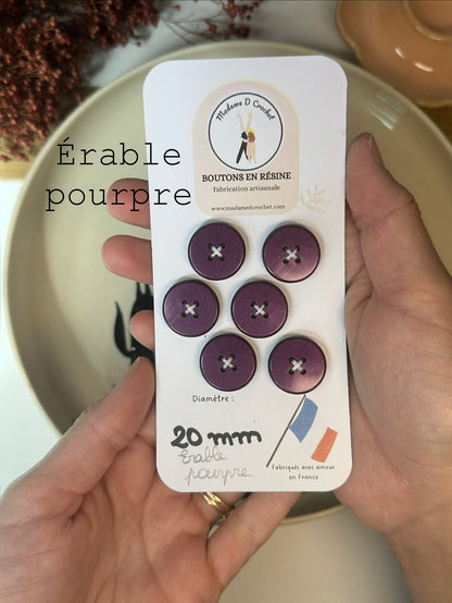 Boutons pailletés 20mm lisses