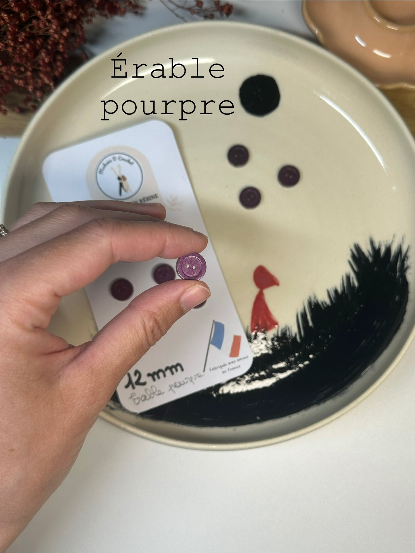 Boutons pailletés 12mm avec bordure