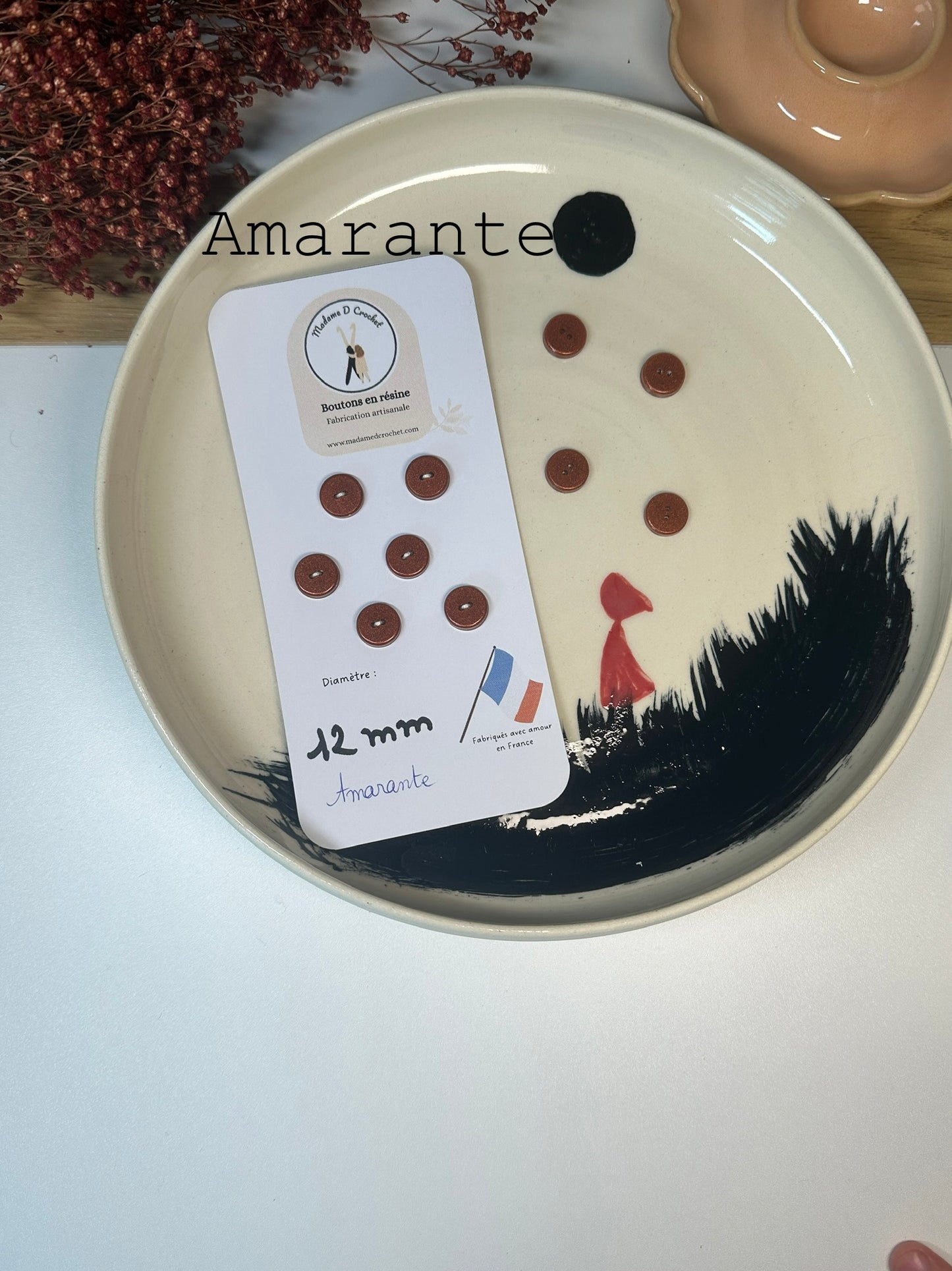 Boutons pailletés 12mm lisse