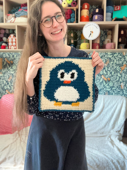 Box tapisserie pingouin