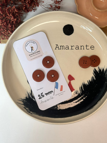 Boutons pailletés 25mm lisses