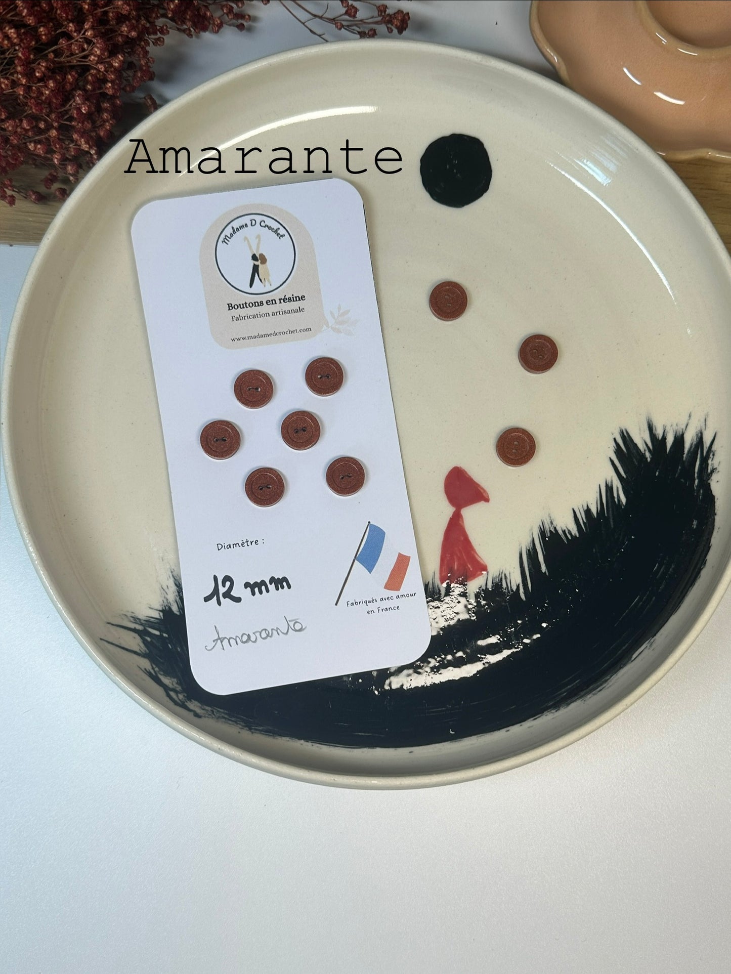 Boutons pailletés 12mm avec bordure