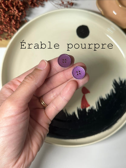 Boutons pailletés 15mm avec bordure
