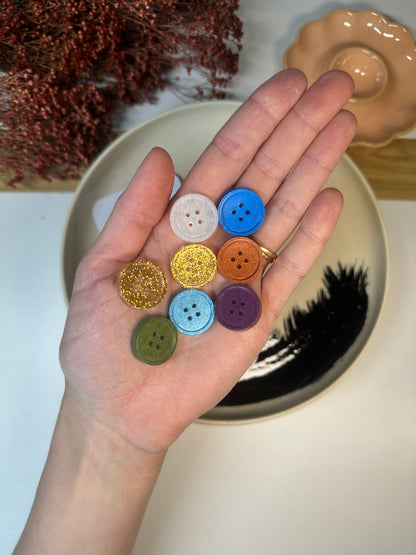 Boutons pailletés 20mm avec bordure