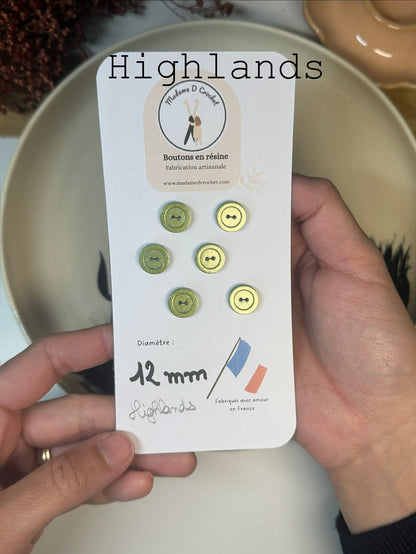 Boutons pailletés 12mm avec bordure