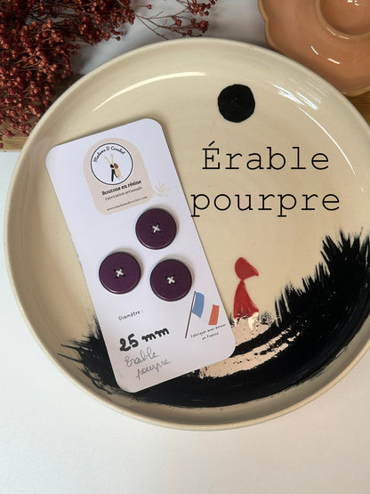 Boutons pailletés 25mm lisses